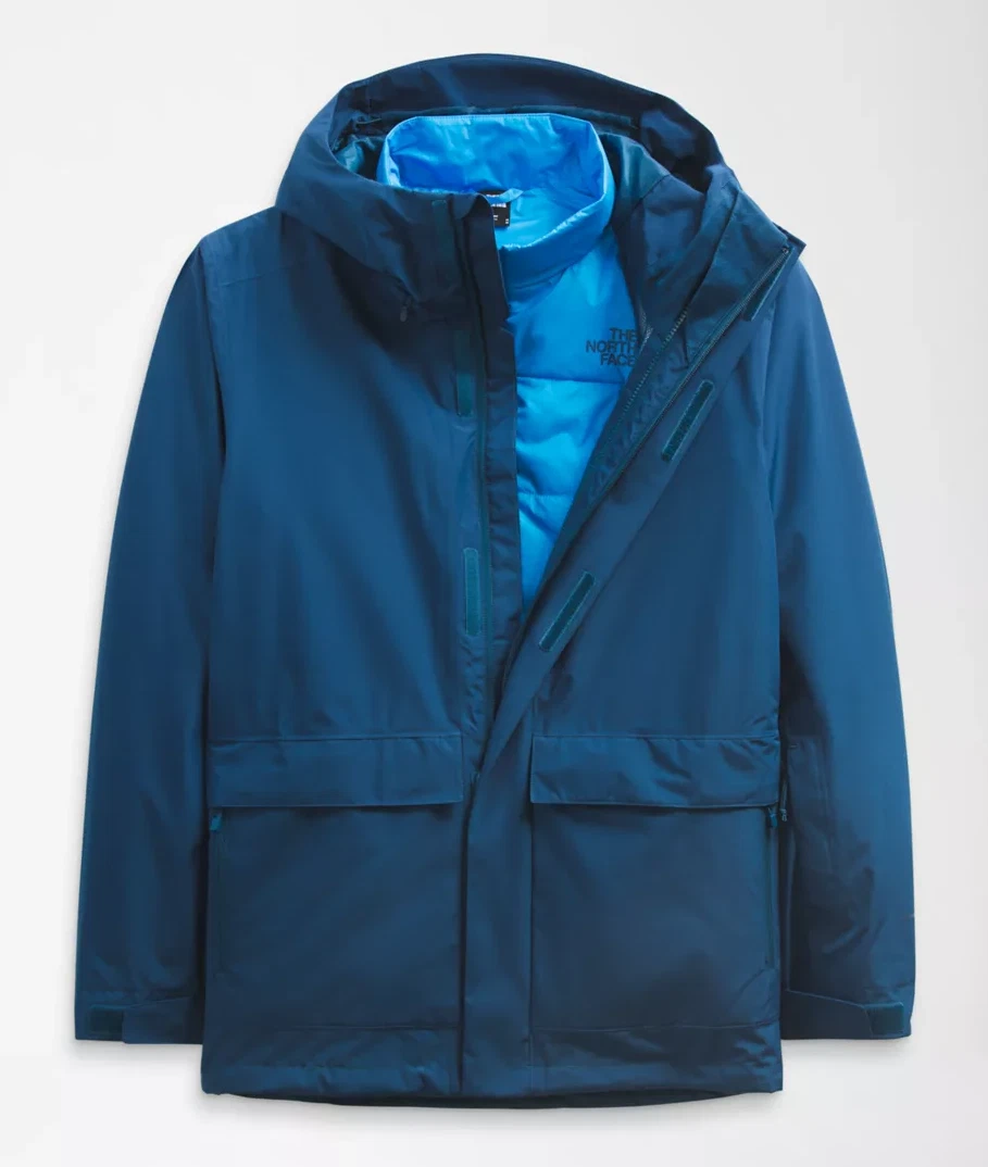THE NORTH FACE Men's CLEMENT TRICLIMATE SNOW JACKET- MntryBlu/Herblu Large