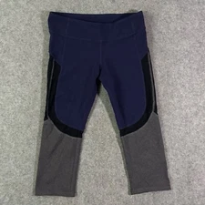 Alo Leggings Womens Medium Purple Cropped Yoga Pants Nylon Stretch Active Gym