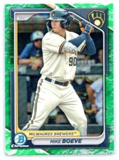 2024 Bowman - Chrome #BCP-138 Mike Boeve Chrome Prospects Lunar Glow Refractors