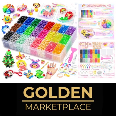 Perlen Set Wasserperlen Kinder Bastelset Farbenreich kreatives DIY Spielzeug