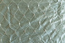 Green faux silk embroidered drapery and upholstery fabric remnant 1 yard