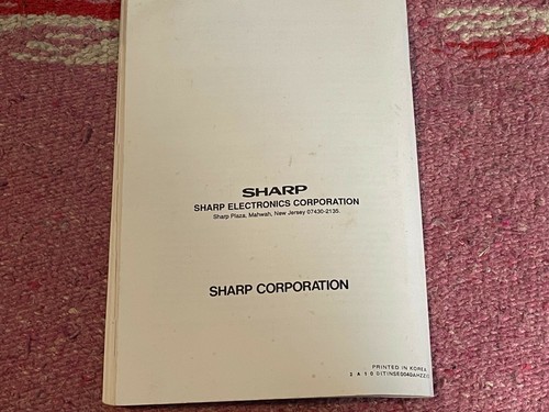 1990's SHARP ORGANIZER MANUAL ZQ-2000, ZQ-2200, ZQ-2400 - Picture 9 of 9