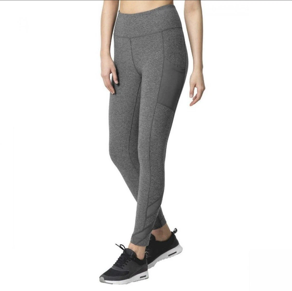 Mondetta Gray Activewear Mesh Pocket Leggings Size Medium