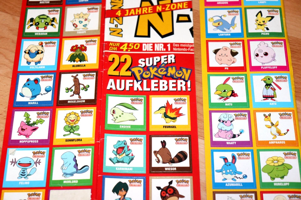 2001 Nintendo Super Pokemon Characters & Names Vintage Stickers / Aufkleber Set. - Bild 4 von 4