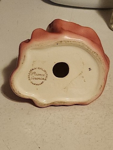 Florence Ceramics Figurine Sue Pink Gold Trim Pasadena California - Picture 5 of 7