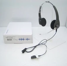 Plantronics H101 Encore BINAURAL Stereo Voice Tube Telephone QD HEADSET 43466-11