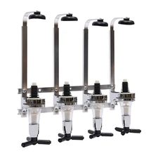 Liquor Dispenser 4-Bottle for Wine Cocktail Alcohol Drink Beverage Wall Mounted 