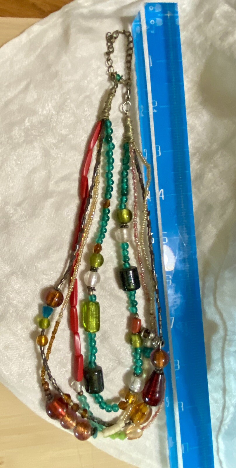 Artisan Crafted MulticoloredMultistrand Glass Bea… - image 5