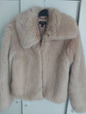 Topshop Jacket 34 36 Uk 6 8 Topshop Faux Fur Dusky Pink Lovely Worn Few Times