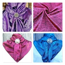 Wild Rag Scarf Western Cowboy Buckaroo Scarves Bandana Cowgirl Silky Lotus flowe