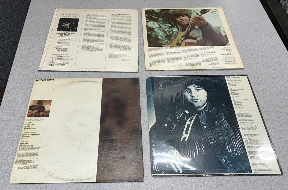 Tony Joe White Lot (4) Black & White Continued... S/T Train I'm On Promo Rare Foto 2 de 3