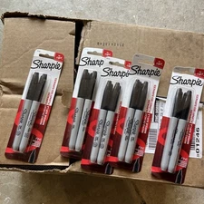 288x Sharpie Pen Style Quick Dry Permanent FinePoint Markers Black (144) 2 PACKS