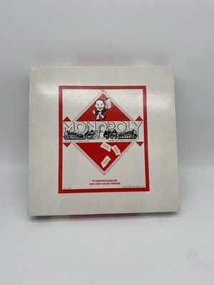 Monopoly Classic Deutsch DM quadratisch 5 Holz-Figuren 1996 Zustand Gut