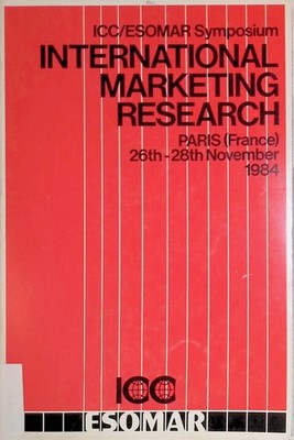 Research in Europe 1984 -in: International marketing research, Paris (France), 2