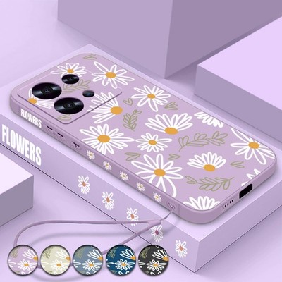 Silikonhülle Für Xiaomi Redmi Note 14 13 12 11 Pro 13C 14T Blume Handykette Case