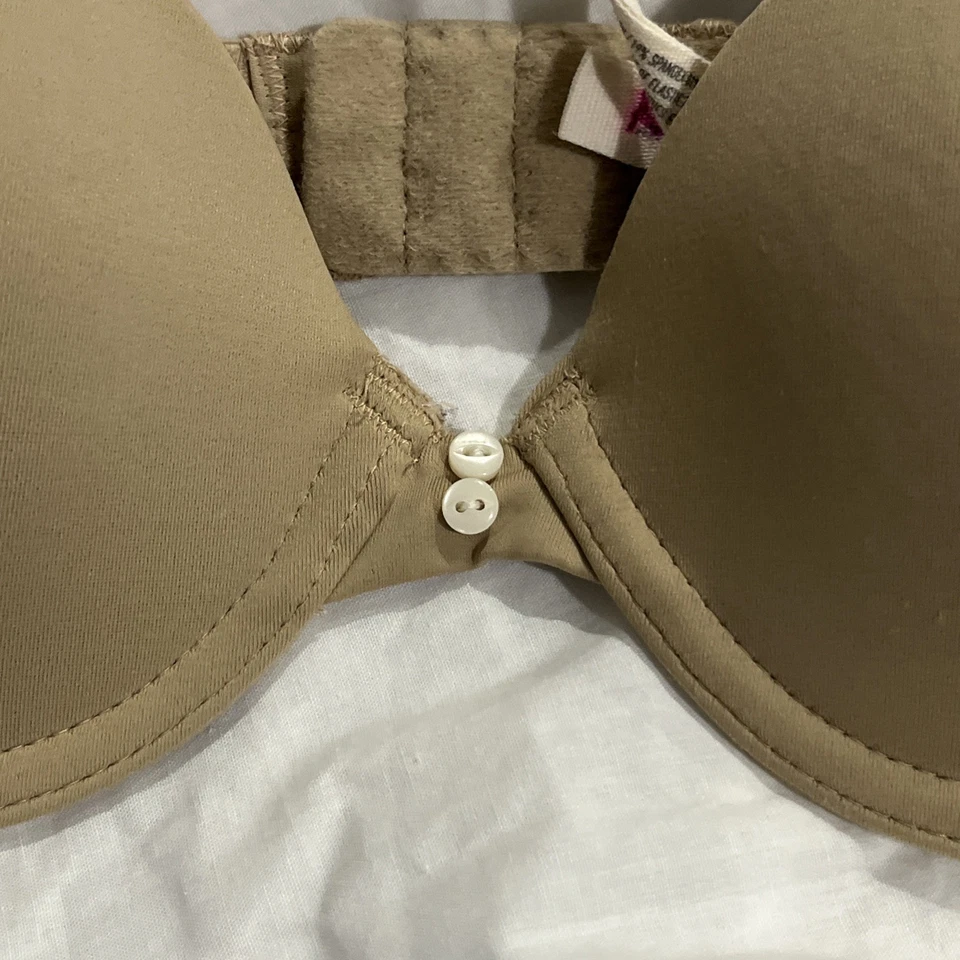 Aerie 32A Paige Bra Solid TanUnderwire Padded Push Up Women Adjustable Straps - Image 2 of 4