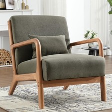 CANMOV Armchair Stylish Modern Living Room Accent Chair Wood Frame Armchair Sofa