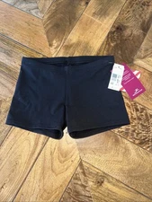 New! MotionWear Black Dance Short Child Large
