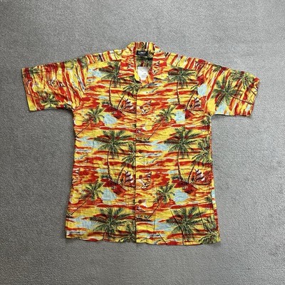 HAWAII Hemd Hawaiishirt Floral M Magnum Rockabilly Hawaiianer Aloha 31411 Gelb