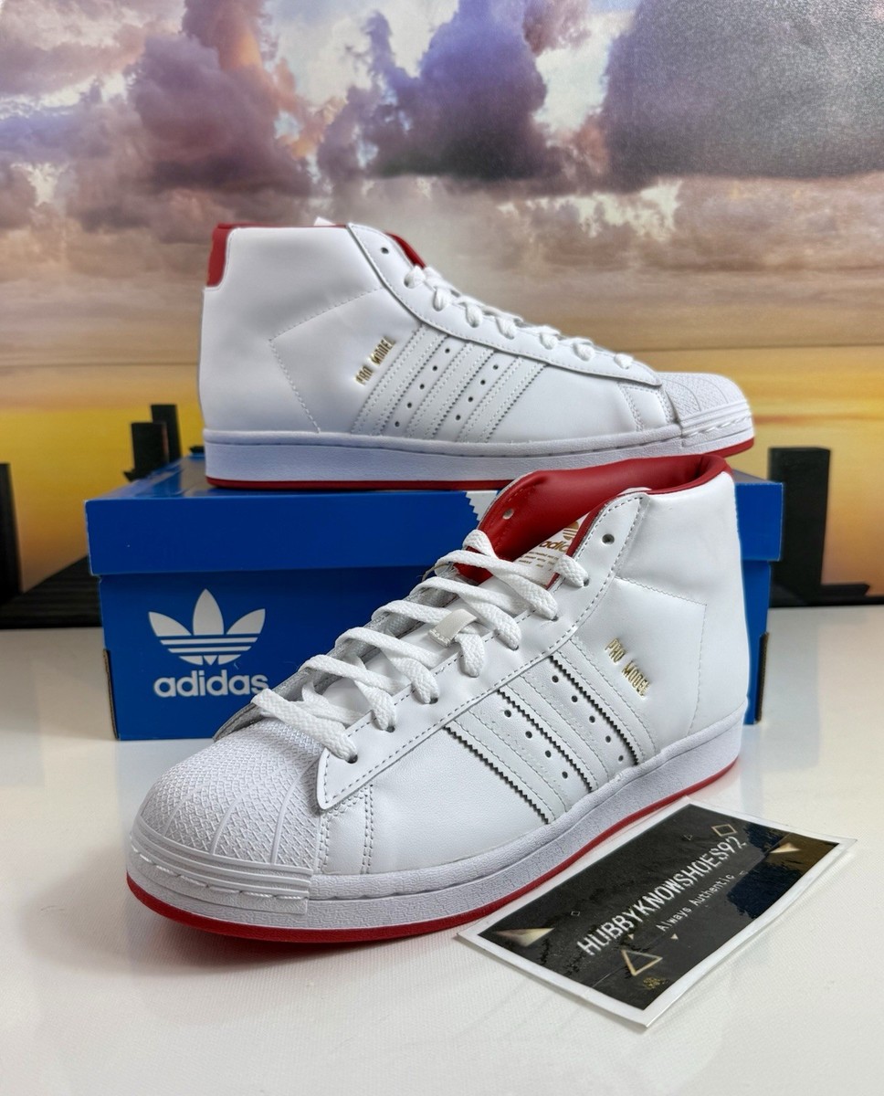 adidas Pro Model Mid Top Shoes Sneakers Scarlet Red White  display picture 3