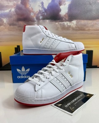 adidas Pro Model Mid Top Shoes Sneakers Scarlet Red White FX7825 Men s Sz 9 RARE