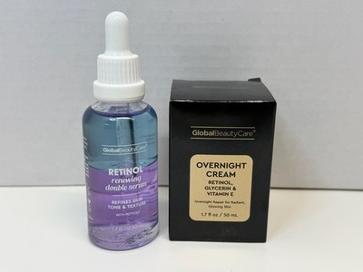 Global Beauty Care Retinol Renewing Double Serum & Overnight Cream Vitamin E