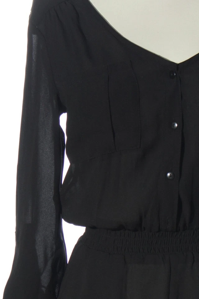 H&M DIVIDED Combinaison Dames Pantalon T EU 32 noir style décontracté - Photo 3/4
