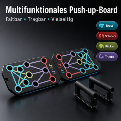 Faltbares Push Up Board Liegestützbrett mit ergonomischen Griffen Home Gym