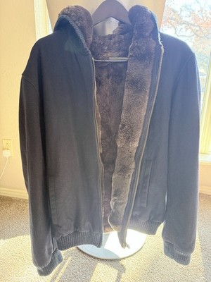 LORO PIANA EUC FULLY FUR LINED HOODED CASHMERE BOMBER