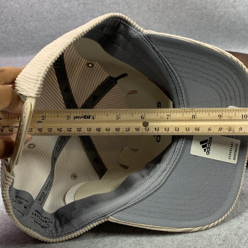 Adidas Cappello Berretto Snap Back Taglia Unica Wonder Beige Velluto a coste AEROREADY Uomo IU9180 - Foto 18 di 19