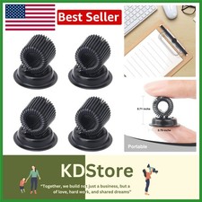 4 Pack Magnetic Pen Holder Clips Stainless Steel Adjustable Spring Loop Offic...