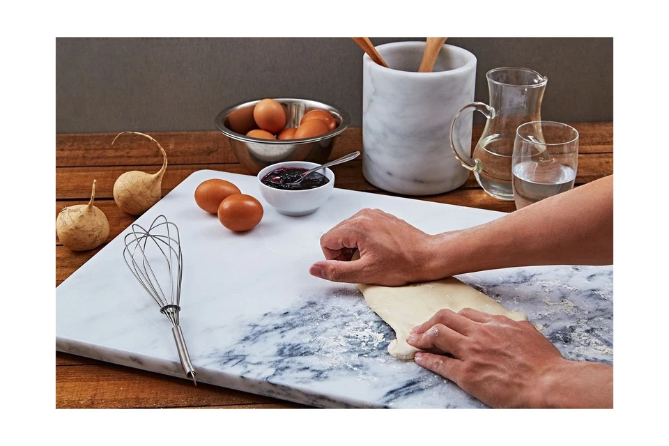 Placa de pastelaria JEmarble 16x24 polegadas com pés de borracha antiderrapantes para estabilidade por... - Imagem 4 de 4