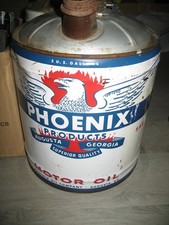 RARE !! VINTAGE PHOENIX MOTOR OIL AUGUSTA GA. 5 GALLON CAN