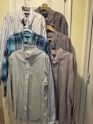 LOT 6 Shirts Men L Long Sleeve Button Up Southern Pine Frederick Flusser Saddle