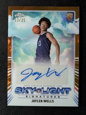 2024-25 Topps Chrome JAYLEN WELLS 3/25 RC Auto Orange Ref. Sky-Light #SLS-JWE
