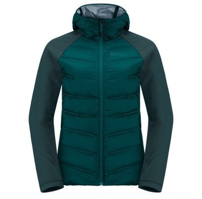 Jack Wolfskin women's down jacket Tasman down hybrid jacket size L green down New