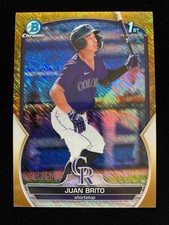 2023 Bowman Chrome JUAN BRITO 1st Rookie GOLD REFRACTOR #08/50 Guardians RC SP