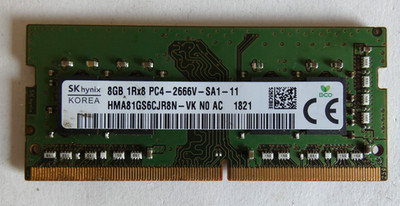 8GB SK Hynix DDR4-Laptop-Ram/HMA81GS6CJR8N- VK N0 AC / 8GB 1Rx8 PC4-2666V-SA1-11