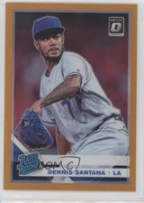 2019 Panini Donruss Optic Rated Rookies Orange Prizm 27/99 Dennis Santana 14xw