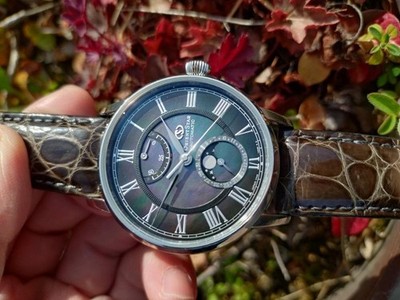 Orient Star Moonphase RK-AY0113A Herren Armbanduhr Weiß Shell Mechanisch