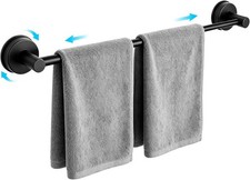 No Drill Suction Cup Towel Bar with Adjustable 14.6-24In