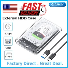 ORICO 3.5'' HDD Case USB3.1 External Hard Drive SATA to Type-C SSD/HDD Enclosure