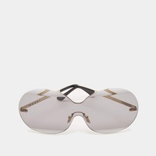 Marni GreyGold Tone ME104S Rimless Round Sunglasses