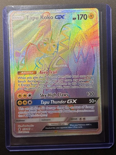 Tapu Koko GX 153/145 SM Guardians Rising Secret Rare Full Art Holo English NM-MT