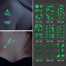 Waterproof Body Art Luminous Tattoo Face Arm Sticker Temporary Sticker