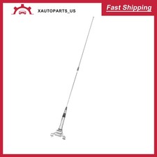 Car Auto Adjustable Angle Decorative Dummy Antenna Silver Tone 23.5 For Car