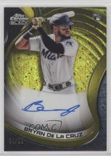 2022 Chrome Black Gold Mini-Diamond Refractor 34/50 Bryan De La Cruz Auto 0g76