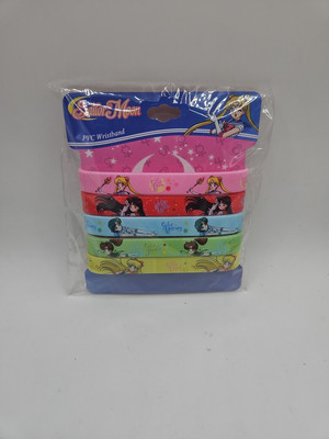 Sailor Moon PVC Wristband Set Of 5 Anime Venus Jupiter Mars Mercury Variant 