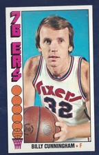 SHARP 1976 TOPPS BASKETBALL #93 BILLY CUNNINGHAM HOF  .99 SHIPPING 76-374