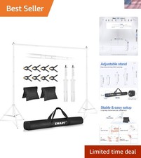 Backdrop Stand 10x10ft Aluminum Support Kit for Photography Events with Cro...